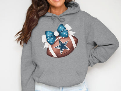 Football Bow Graphic Unisex Cozy Hoodie product