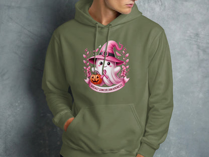Ghost Halloween Breast Cancer Awareness Hoodie product type