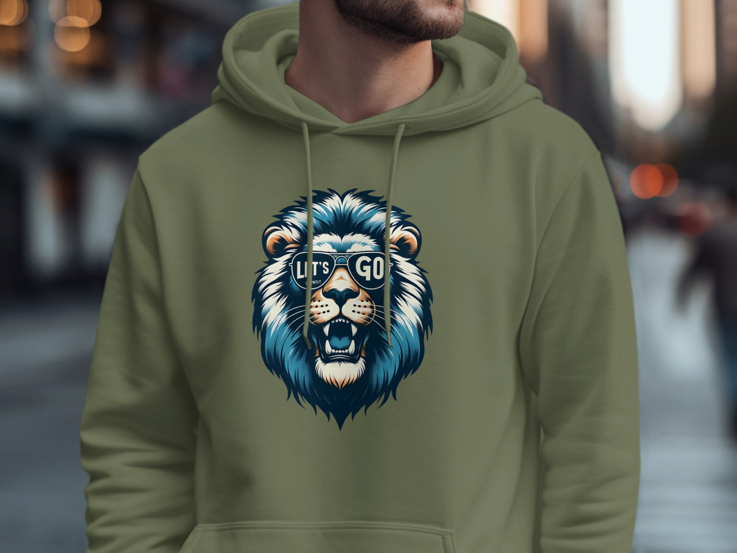 Fierce Lion Let's Go Print Hoodie product type