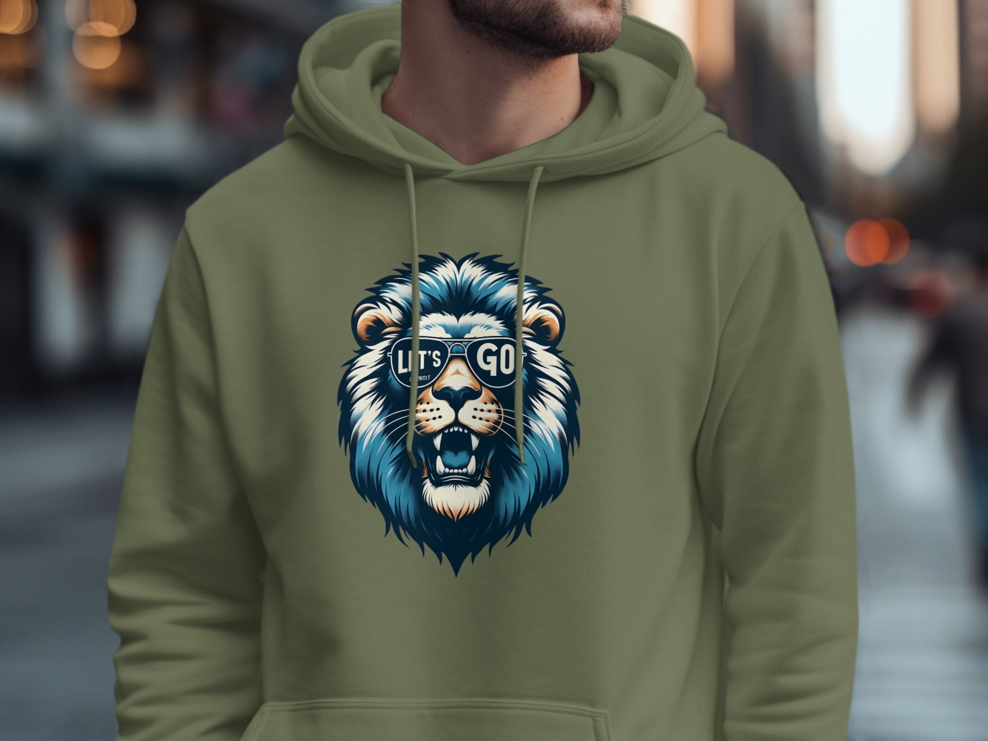 Fierce Lion Let's Go Print Hoodie product type
