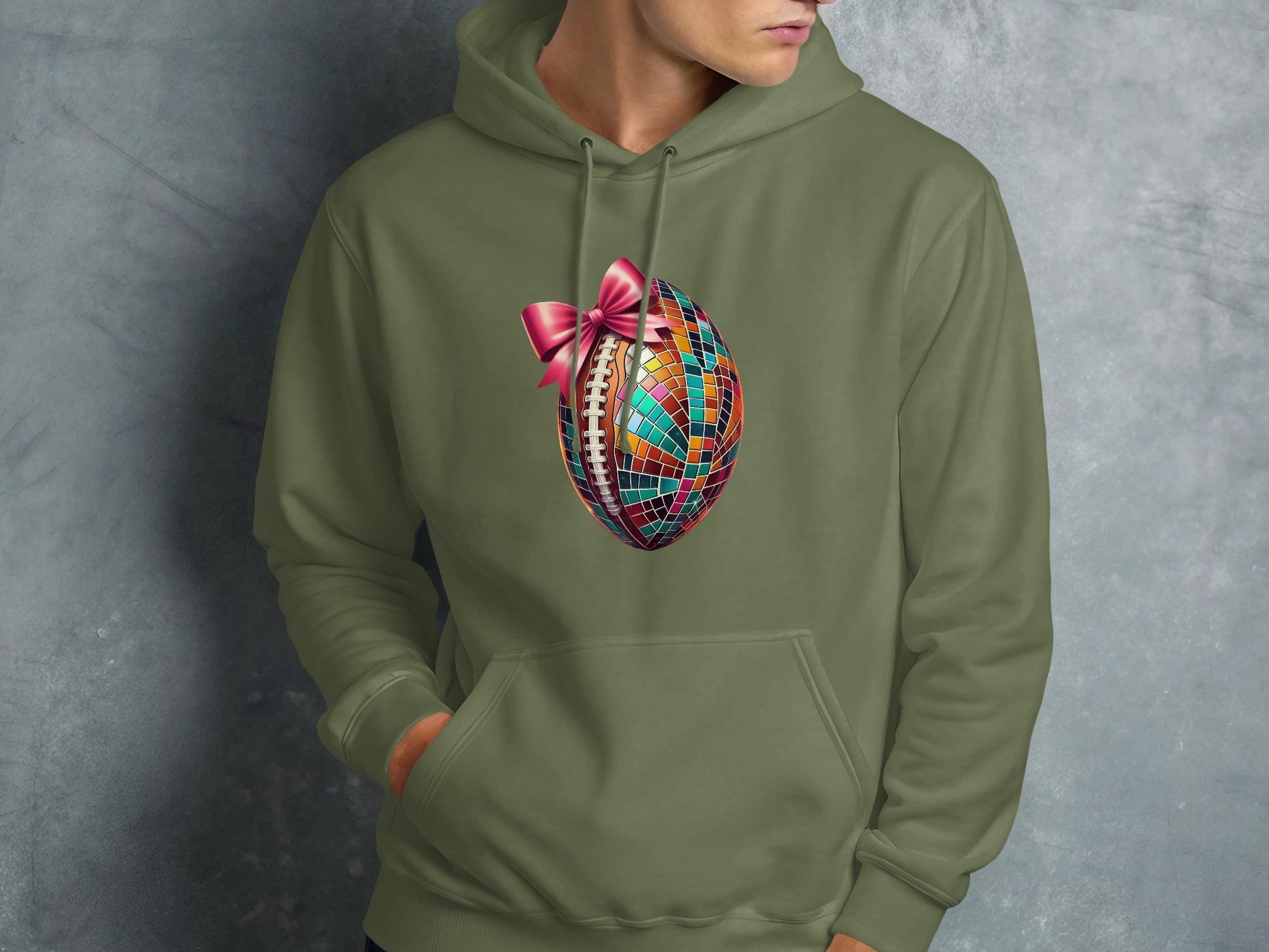 Stained Glass Egg with Pink Bow Graphic Hoodie product