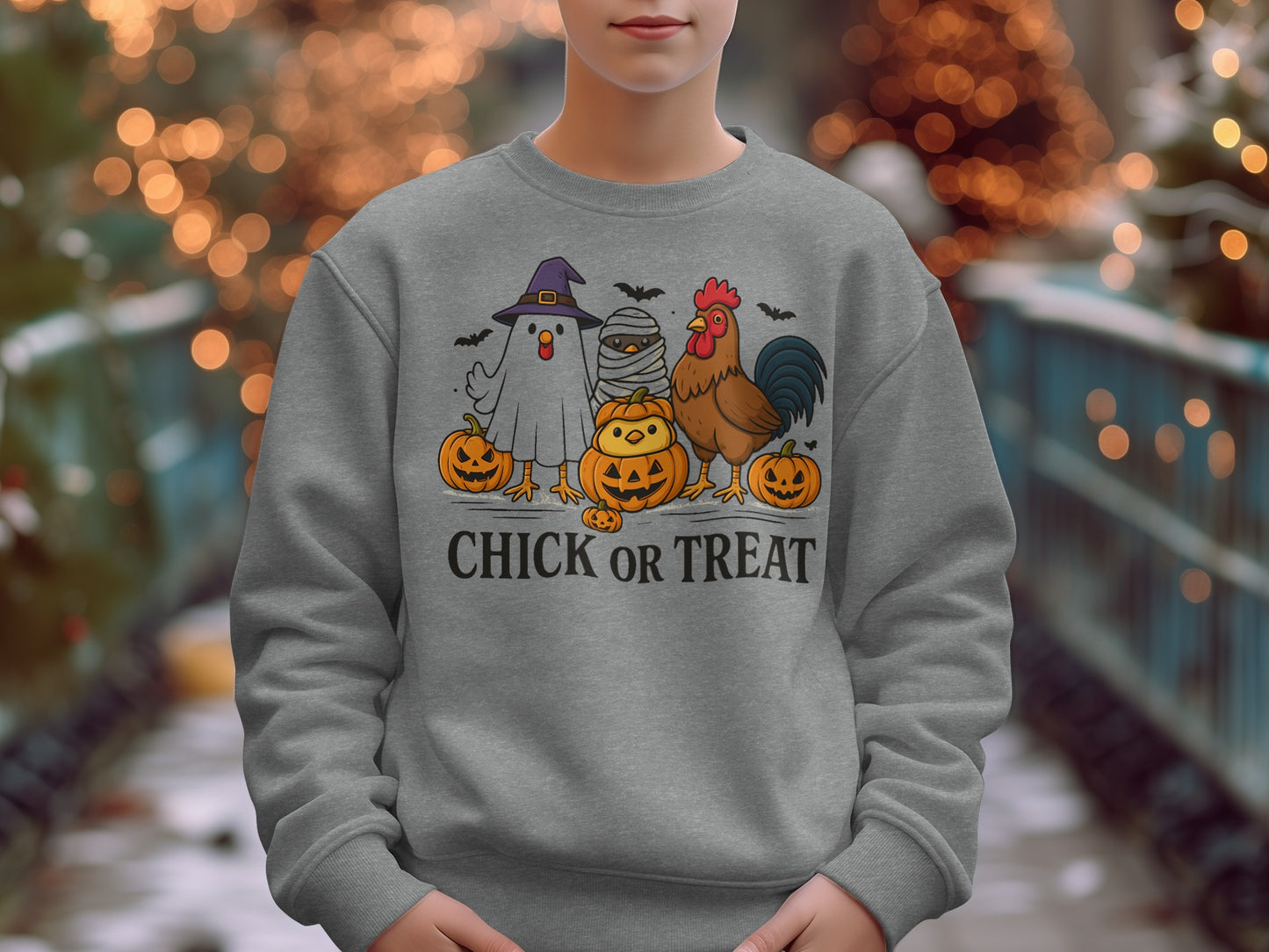 Halloween Chick or Treat Graphic Sweatshirt product