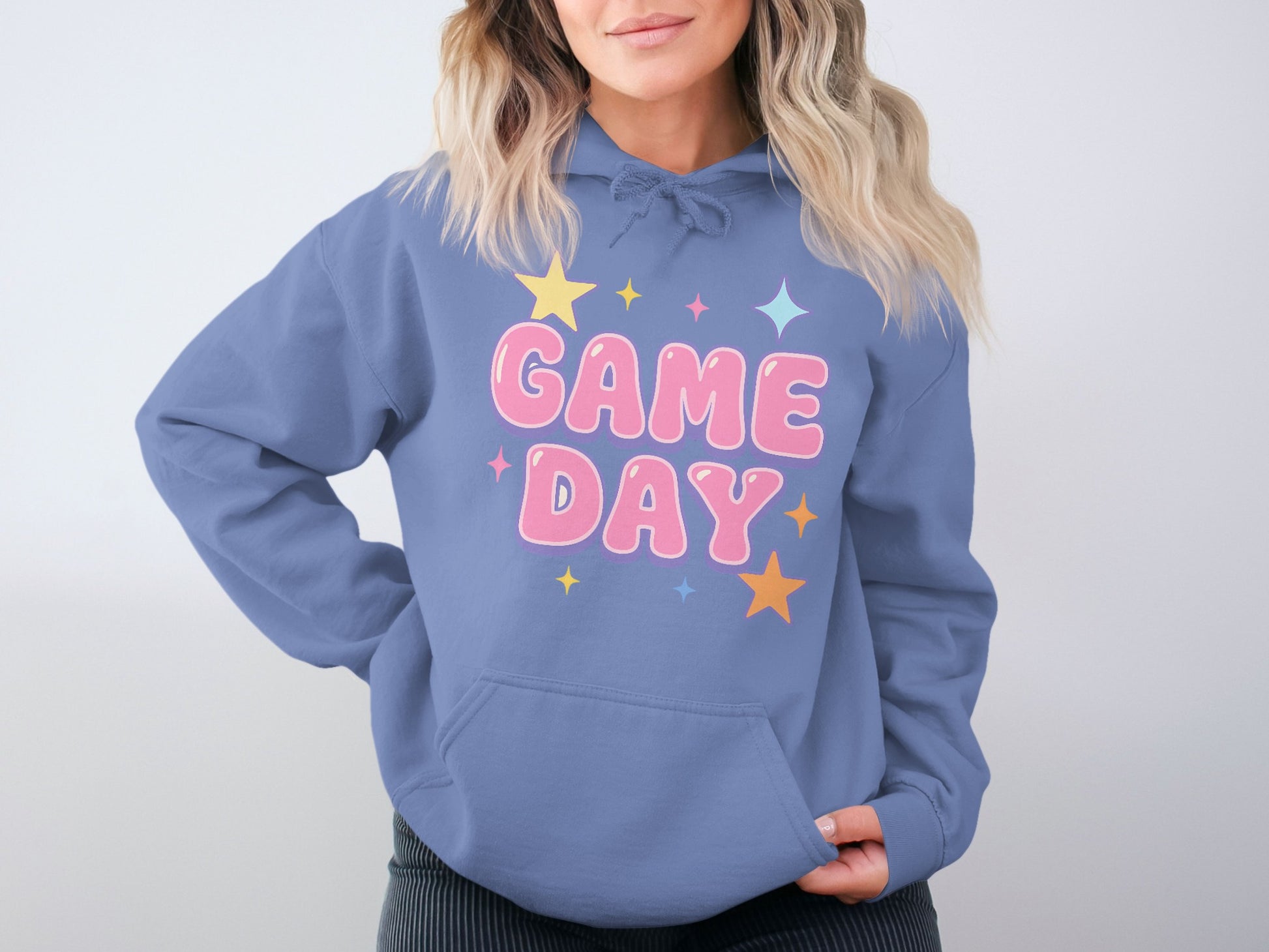 Game Day Graphic Hoodie with Colorful Stars product