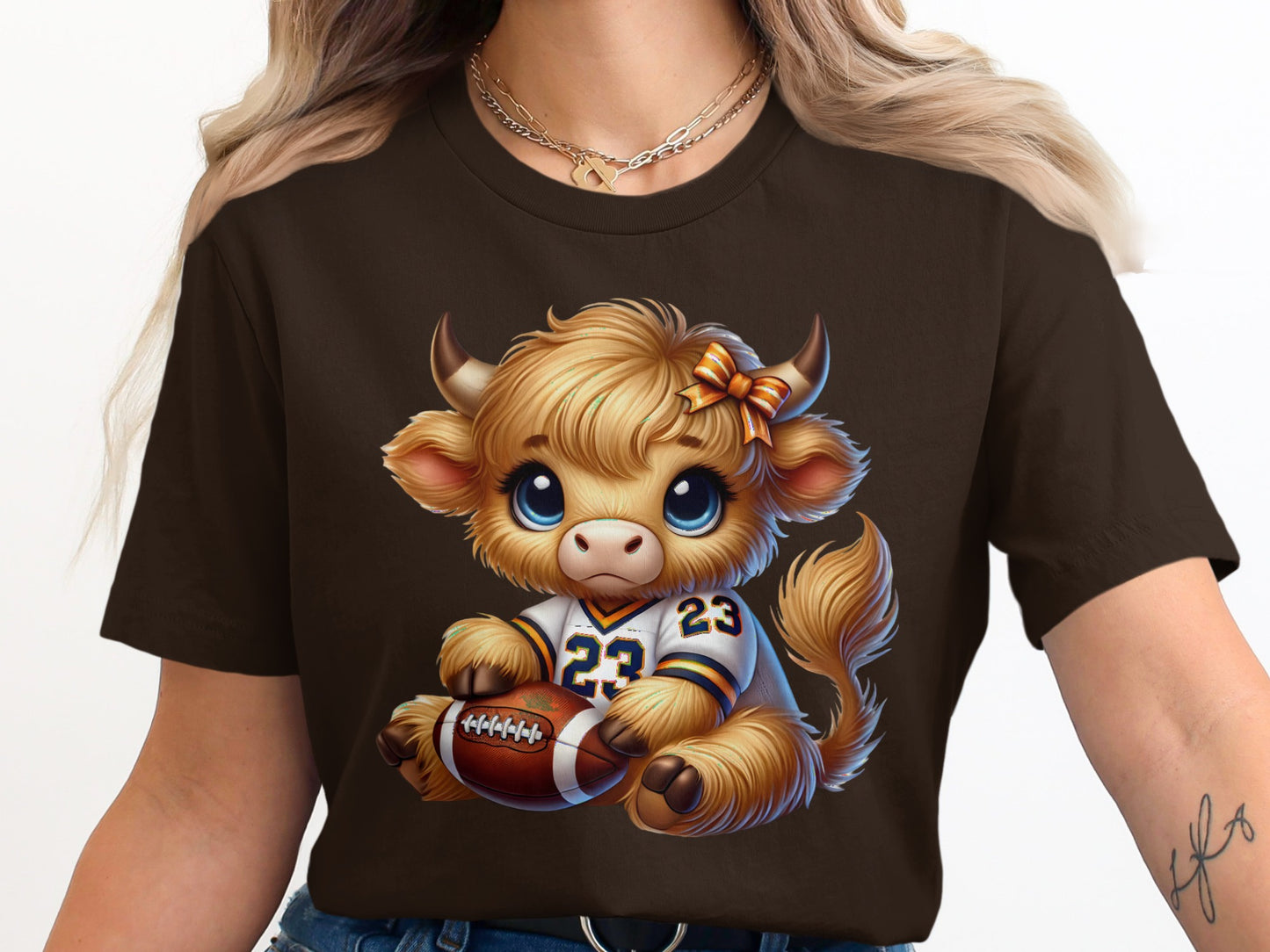 Cute Baby Bull Football Player Graphic T-Shirt product