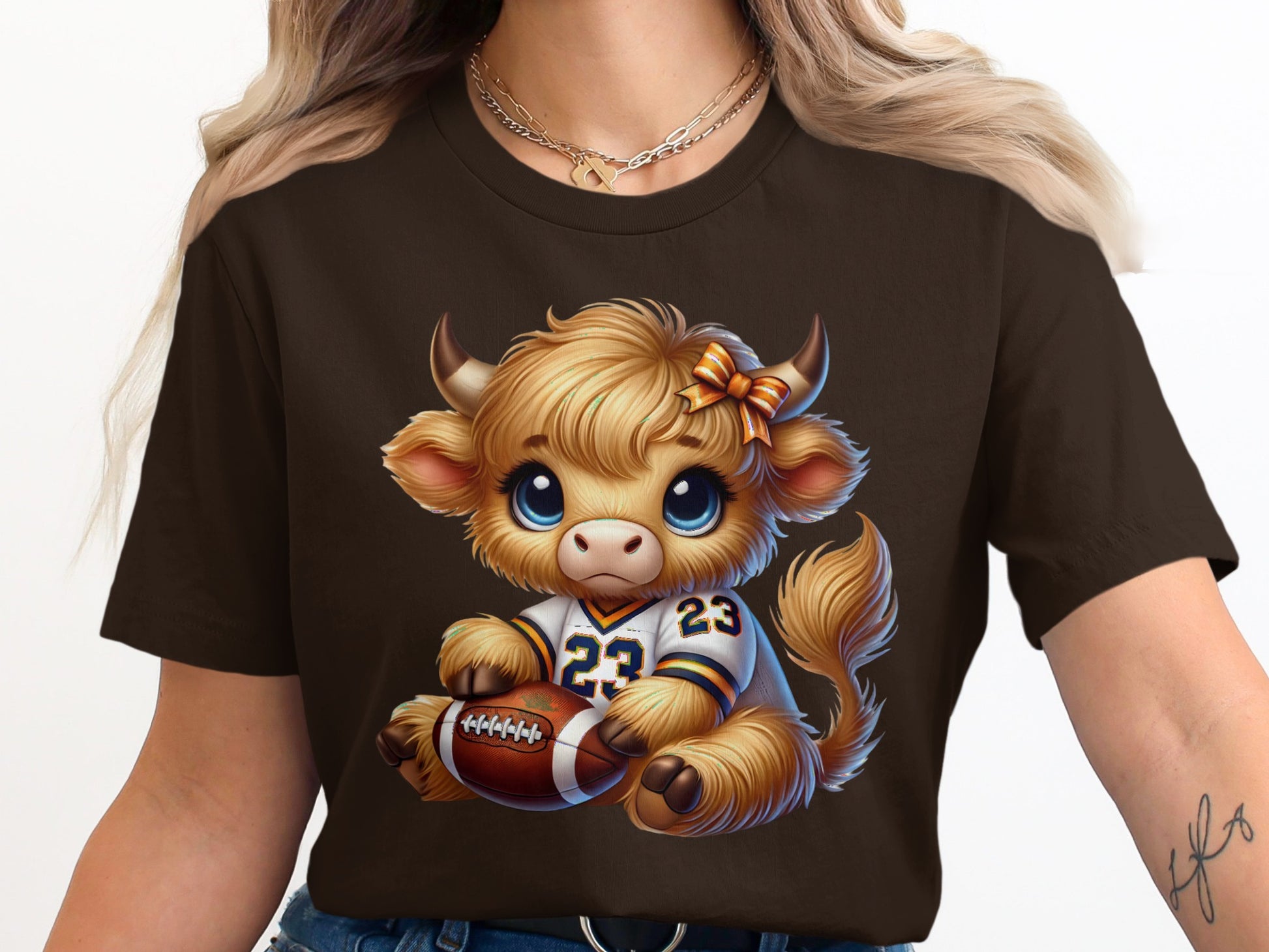 Cute Baby Bull Football Player Graphic T-Shirt product