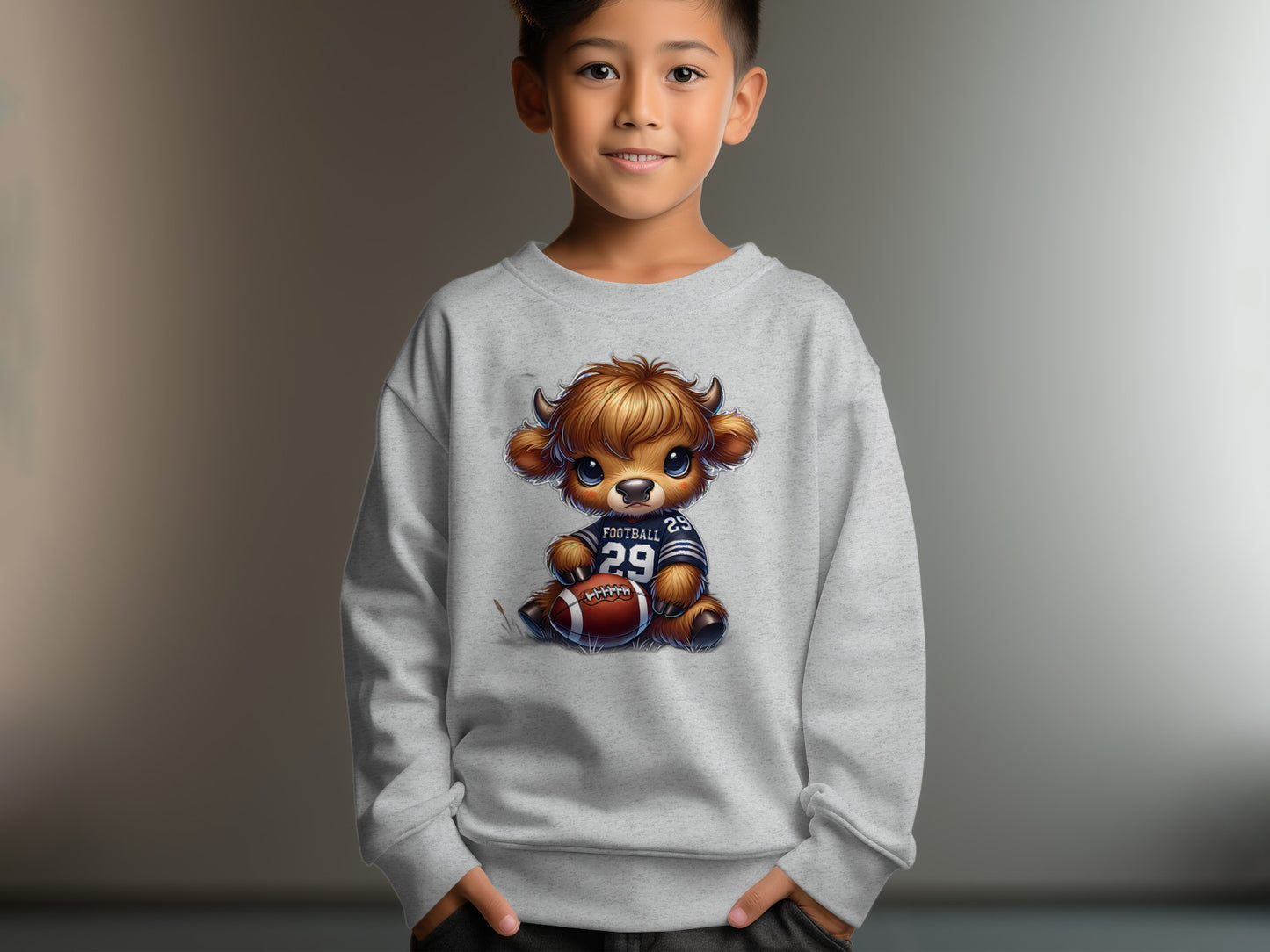 Cute Football Teddy Bear Print Child's Sweatshirt product