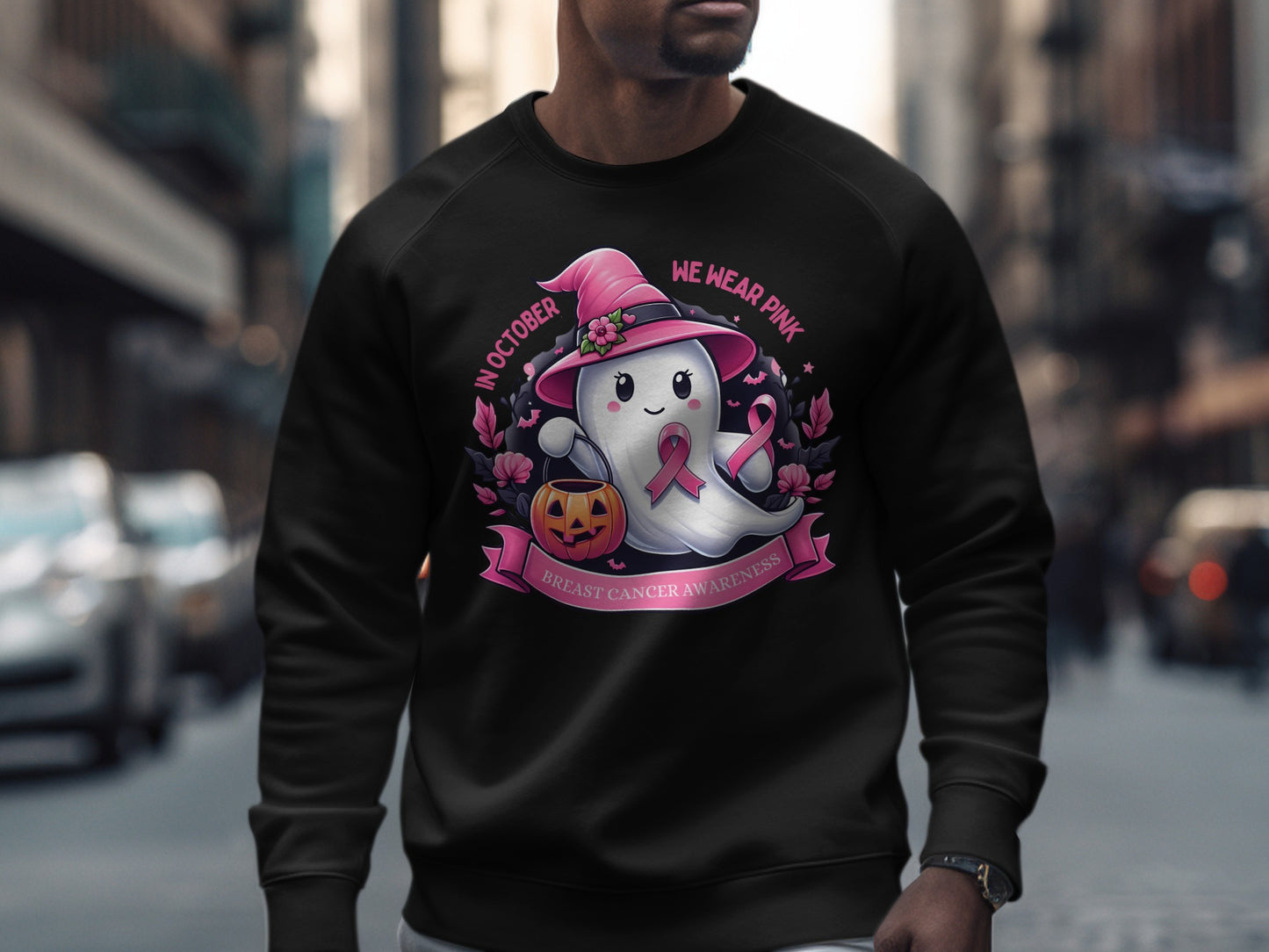 October We Wear Pink Breast Cancer Awareness Sweatshirt product