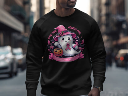 October We Wear Pink Breast Cancer Awareness Sweatshirt product